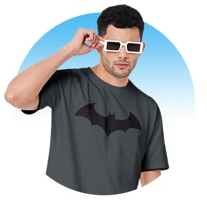 Super Hero black t-shirt maker market